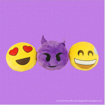 Runde Sofa Plüsch Emoji Kissen